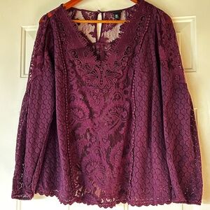 Torrid Purple Lace Top *Size L